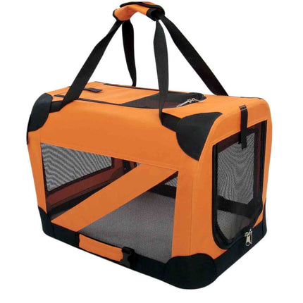 Vista-View Collapsible Travel Soft Folding Pet Dog Crate Orange