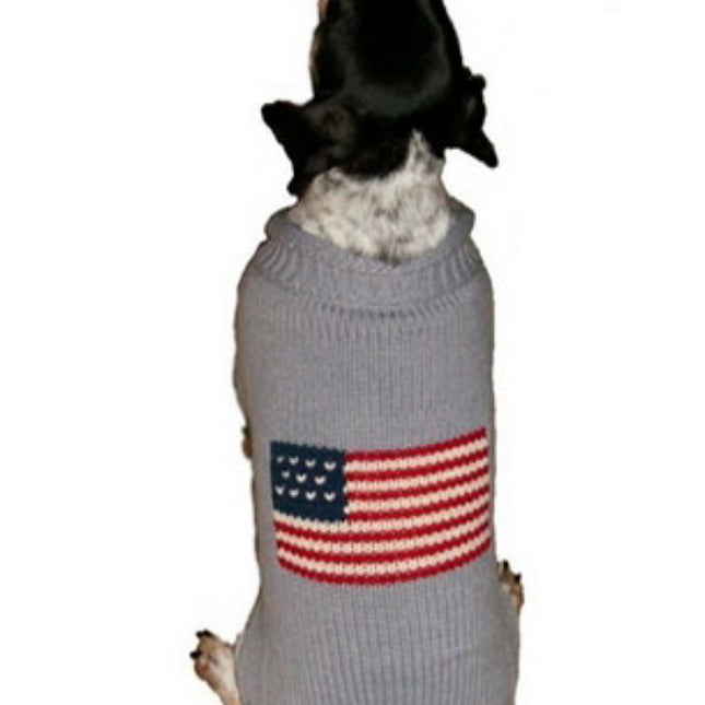 Patriotic Pup Sweater (3 colors Navy, Grey, Pink)