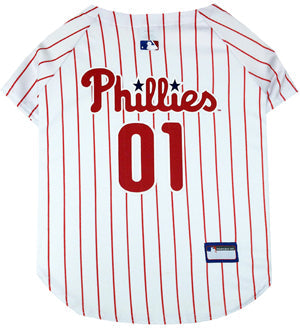 Philadelphia Phillies Dog Jersey with Red Stripes