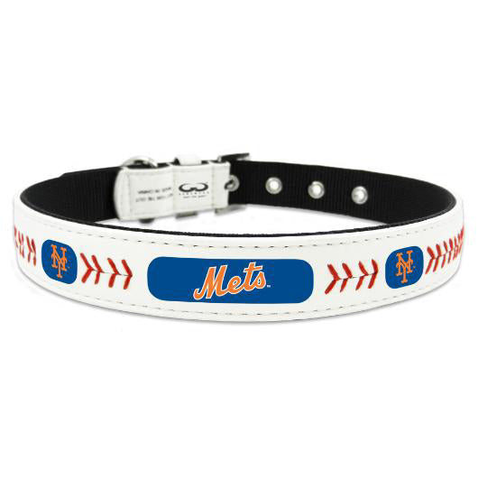 New York Mets Leather Baseball Collar