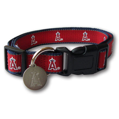 Los Angeles Angels Reflective Nylon Collar with ID Tag