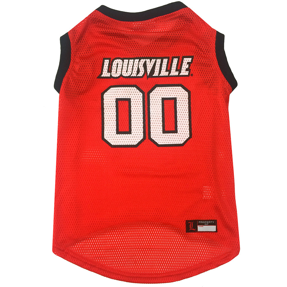 University of Louisville Cardinals Basketball Mesh Dog Jersey Option