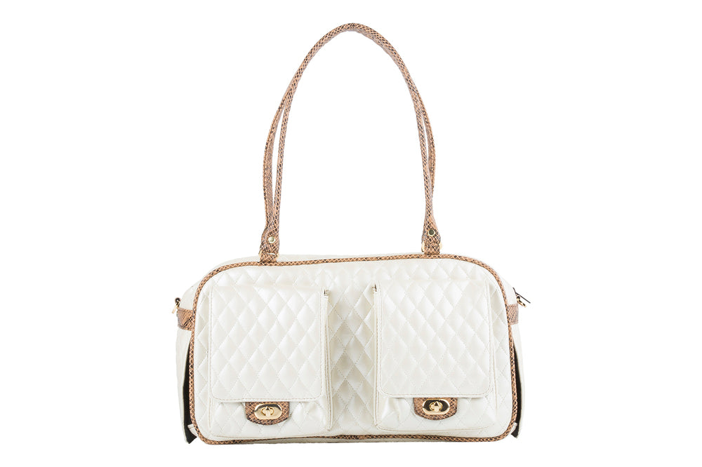 Marlee - Ivory Quilted With Snake
