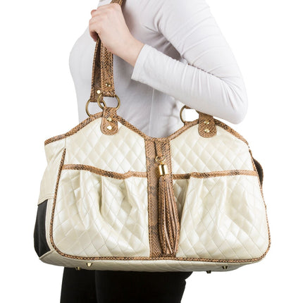 Metro - Ivory Quilted With Tassel