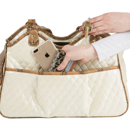 Metro - Ivory Quilted With Tassel