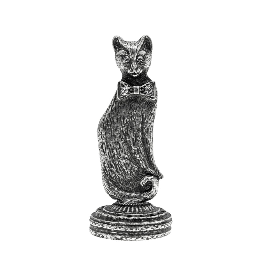 1928 Jewelry Cat with Bow Tie Wax Stamp Rose