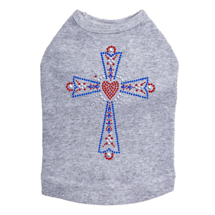 Cross (Red, White & Blue) - Dog Tank