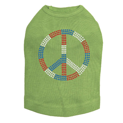 Peace Sign (Red, White, & Blue) - Dog Tank