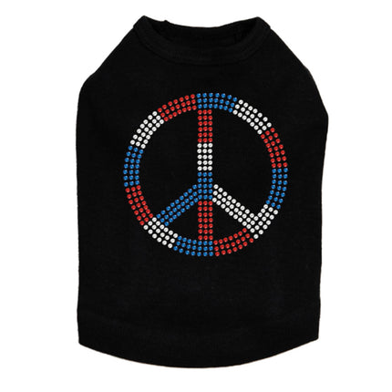 Peace Sign (Red, White, & Blue) - Dog Tank