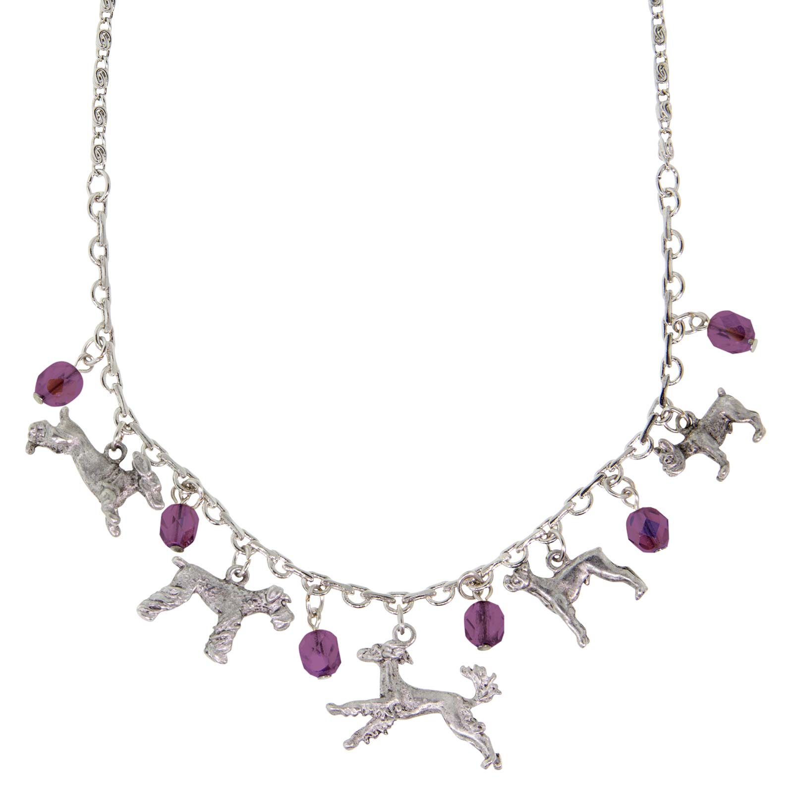 1928 Jewelry Beaded Multi Dog Drop Necklace 16