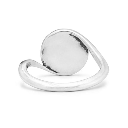 Sterling Silver Paw Print Ring, Yin and Yang Ring