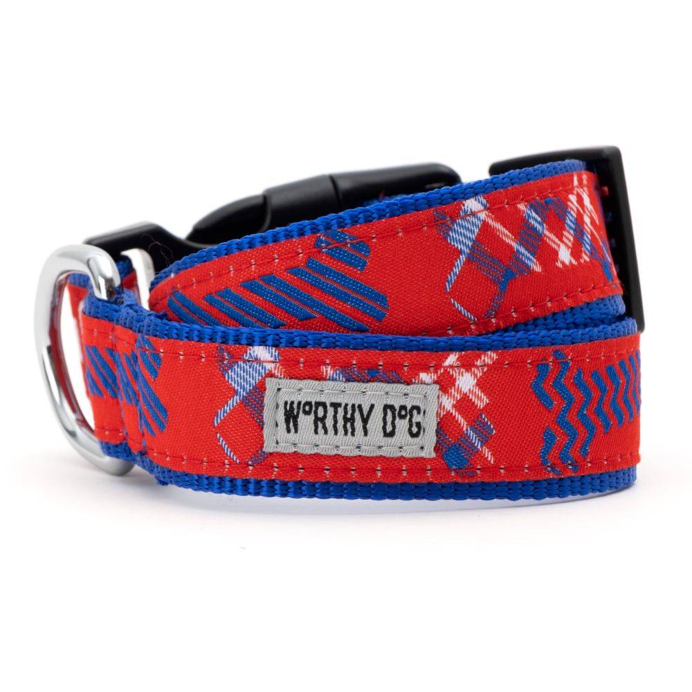 Red/White/Blue Preppy Bones Collar & Lead Collection Default Title