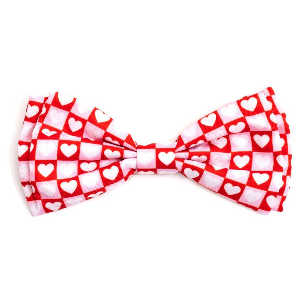 Colorblock Hearts Bow Tie Default Title