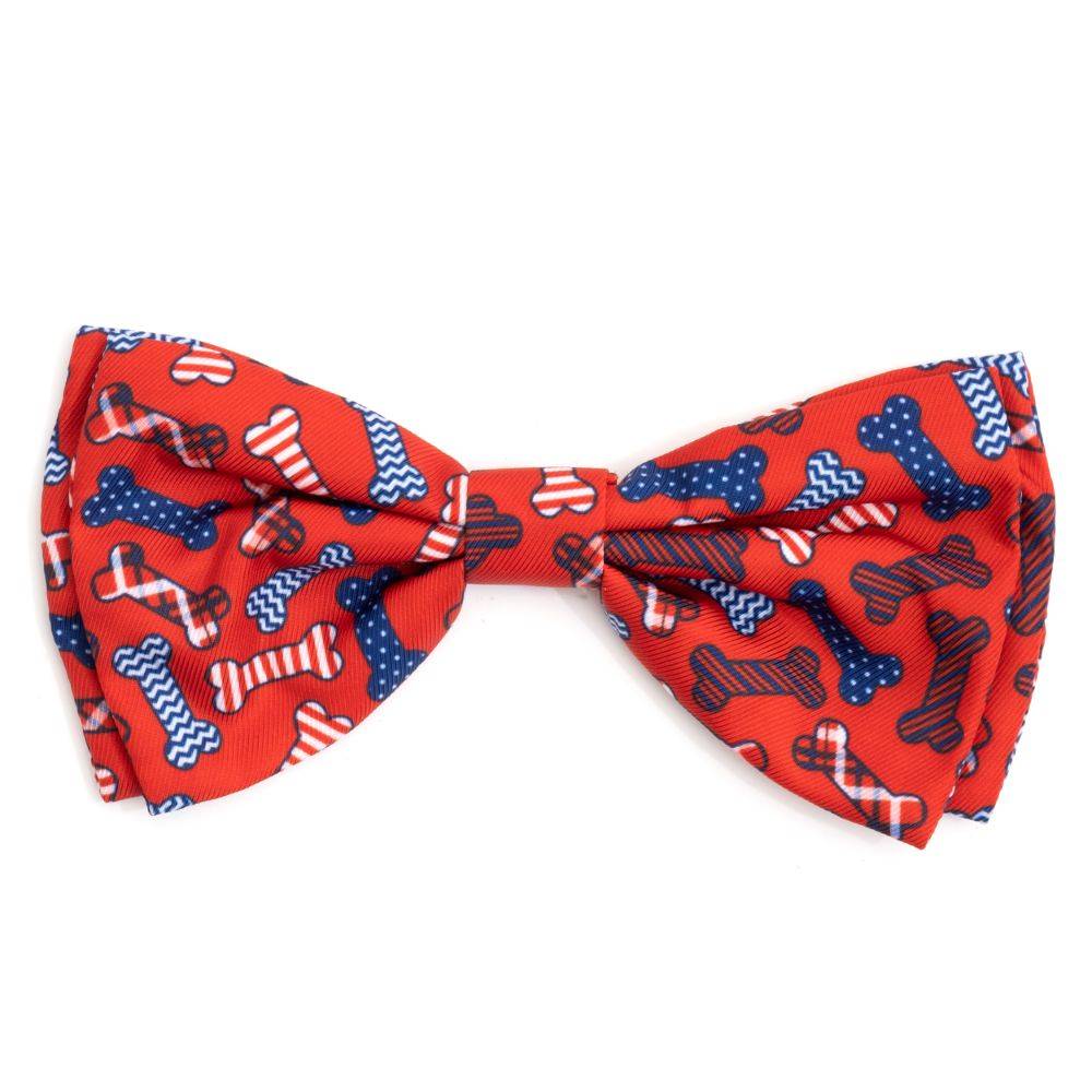 Red/White/Blue Preppy Bones Bow Tie Default Title