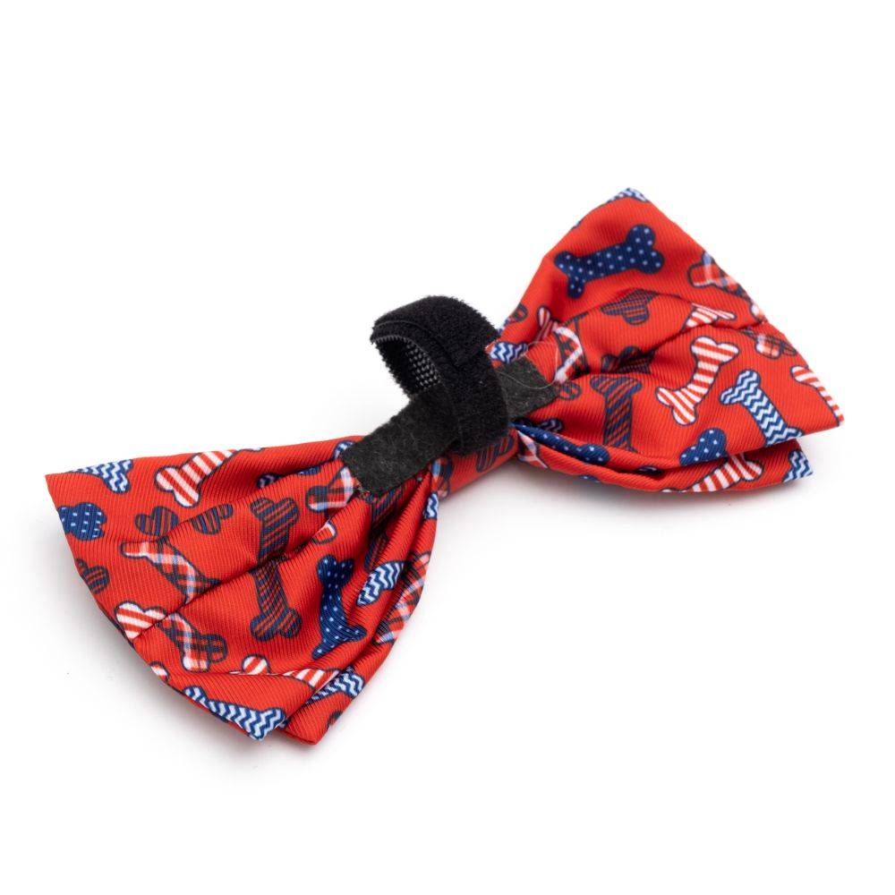 Red/White/Blue Preppy Bones Bow Tie