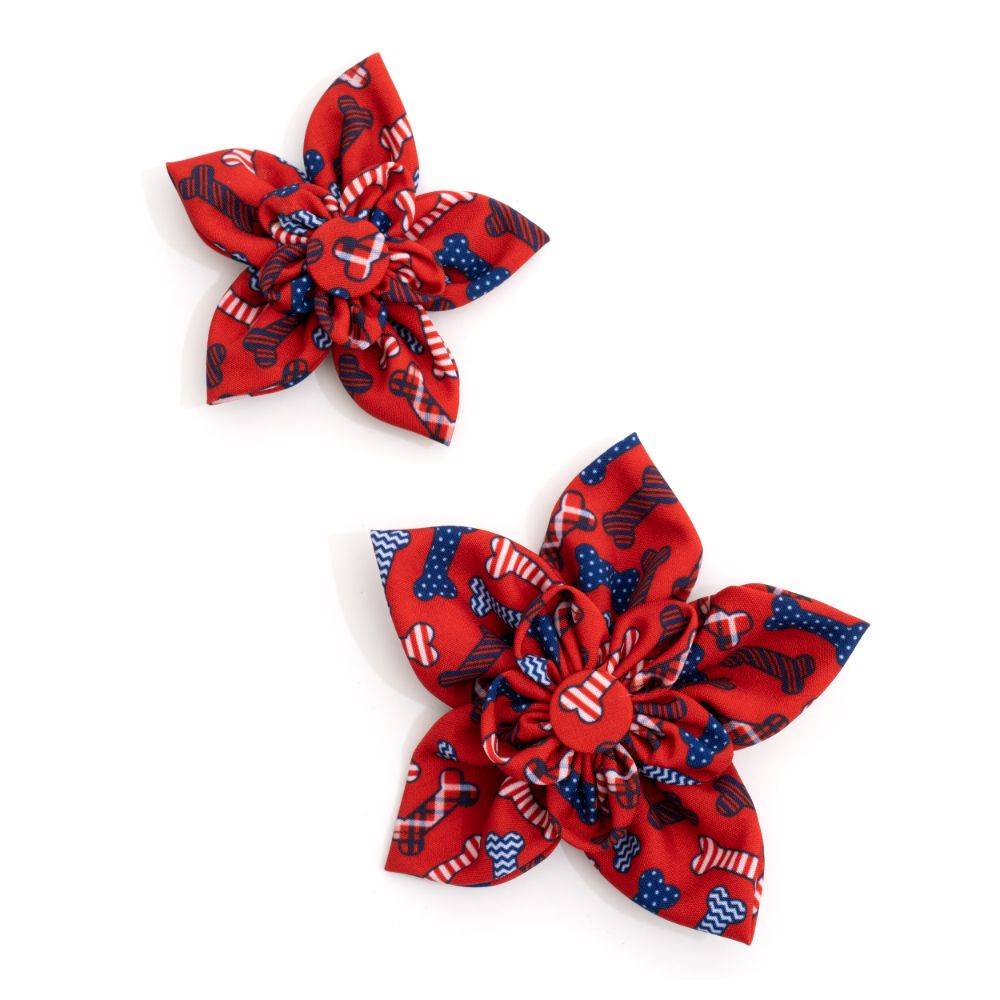 Red/White/Blue Preppy Bones Flower