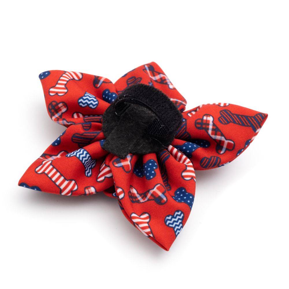 Red/White/Blue Preppy Bones Flower