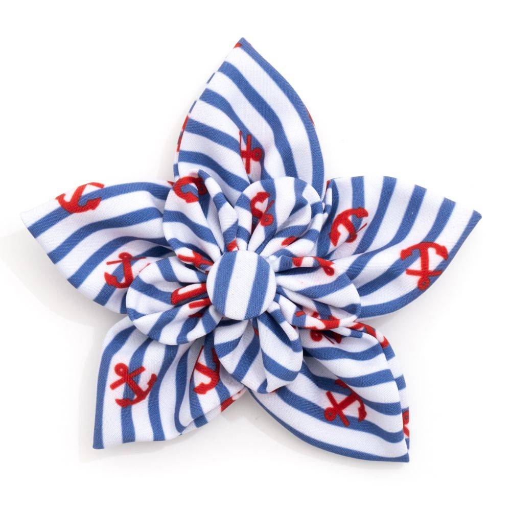 Navy Stripe Anchors Flower Default Title