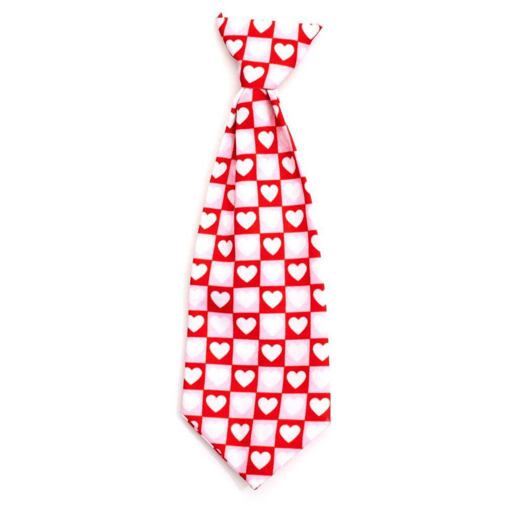 Colorblock Hearts Neck Tie Default Title