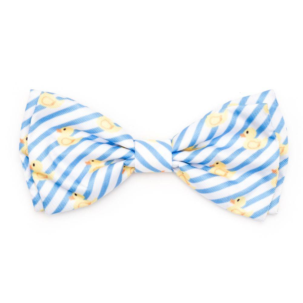 Light Blue/White Stripe Rubber Duck Bow Tie Default Title