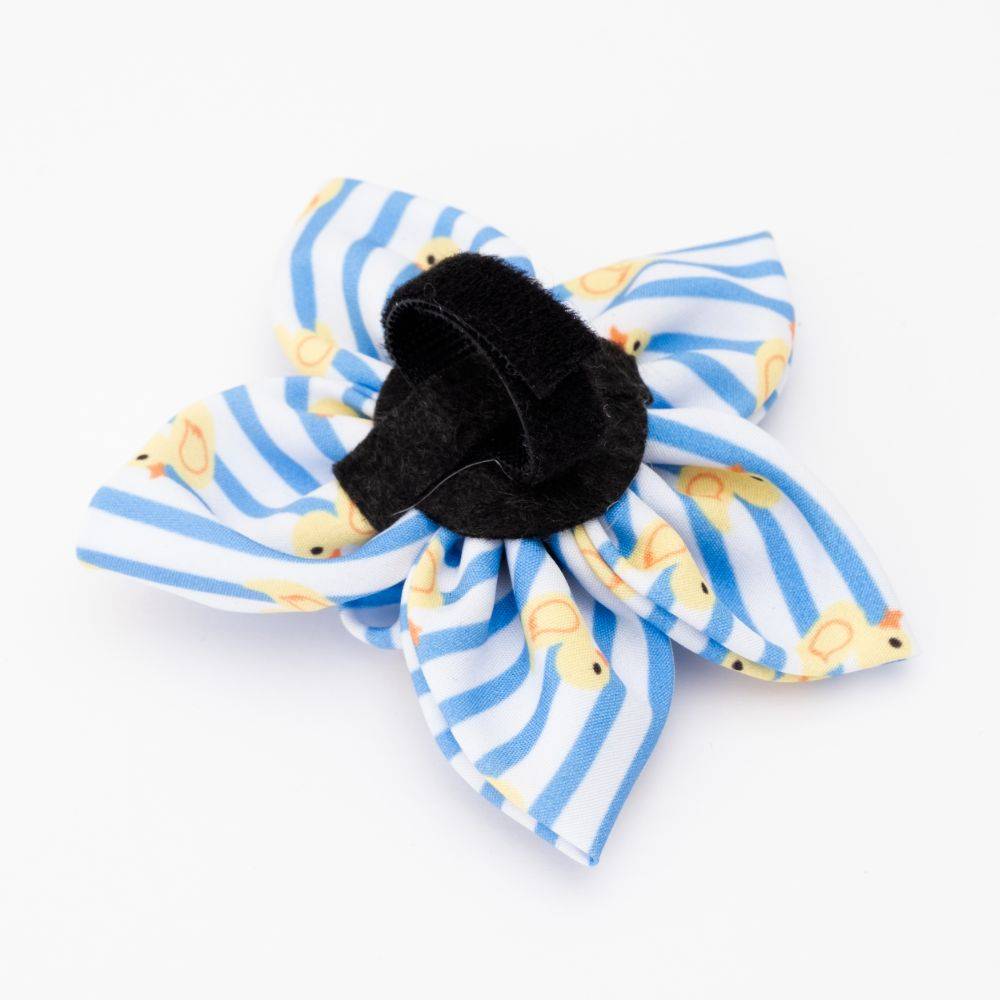 Light Blue/White Stripe Rubber Duck Flower