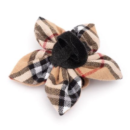 Tan Plaid Flower