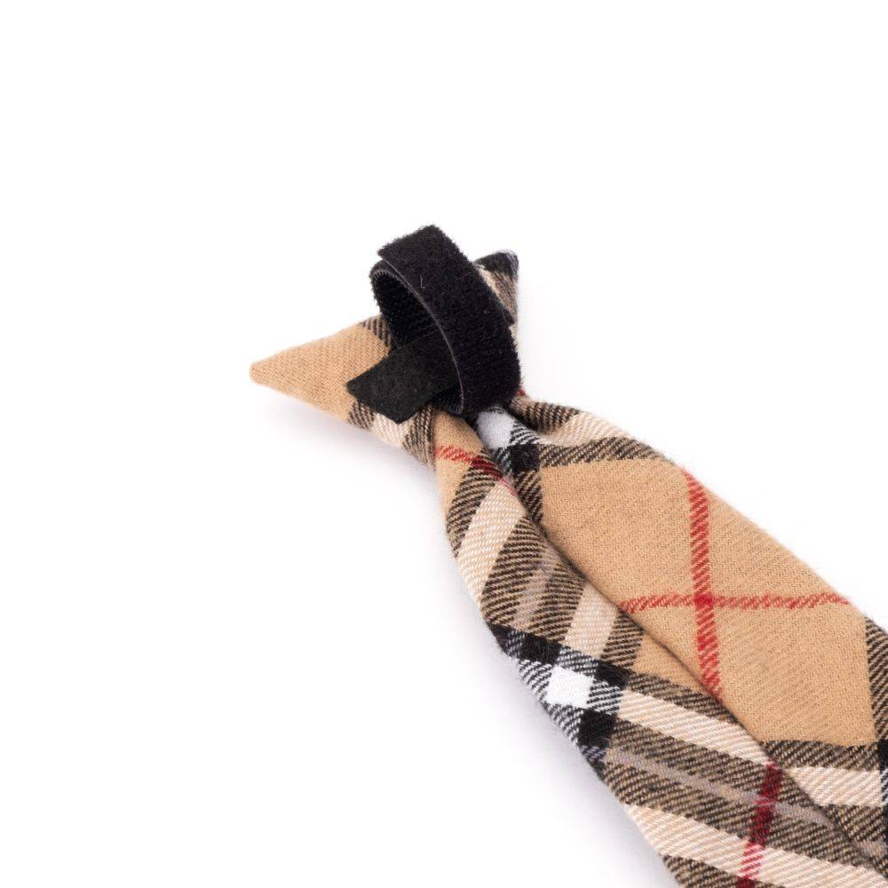 Tan Plaid Neck Tie