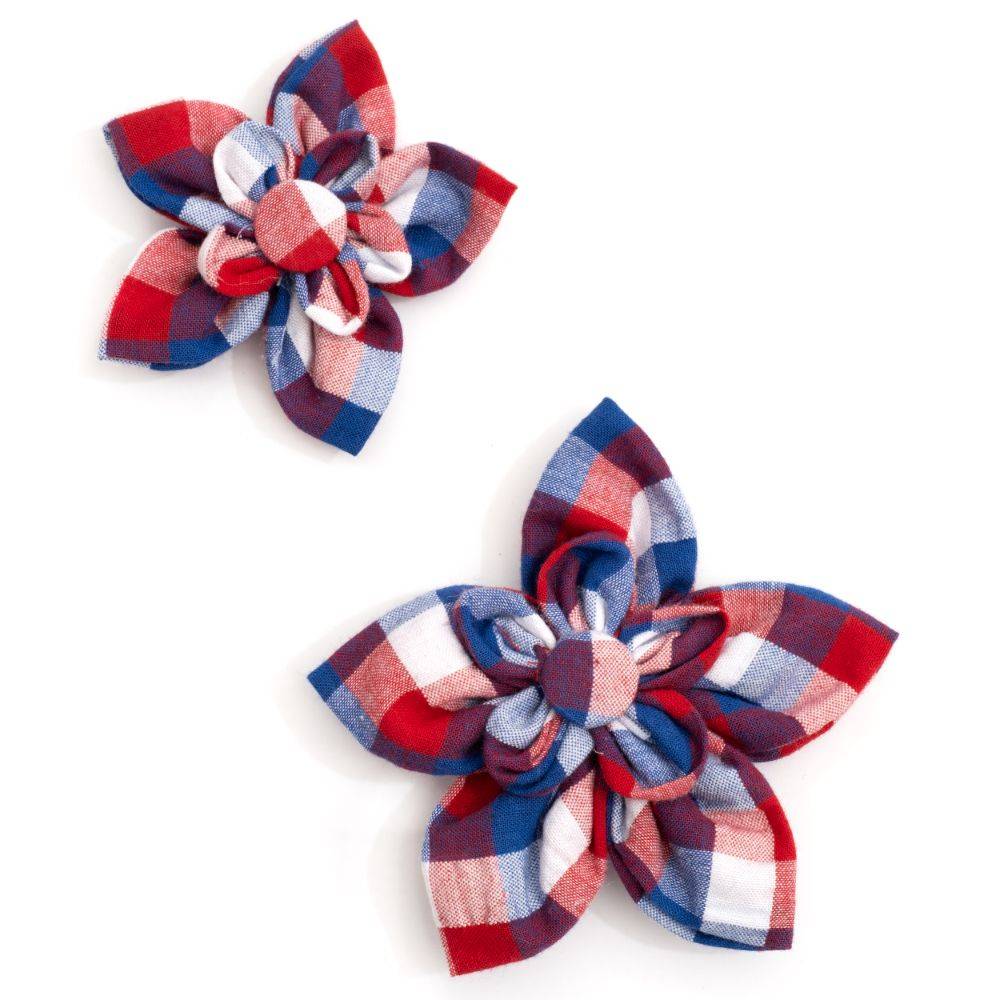 Red/White/Blue Check Flower