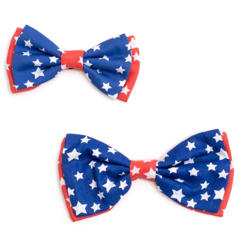 Navy/Red Stars Bow Tie