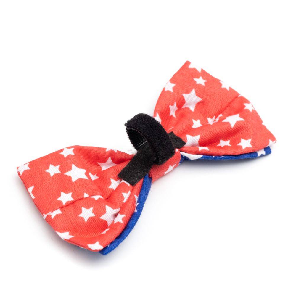 Navy/Red Stars Bow Tie