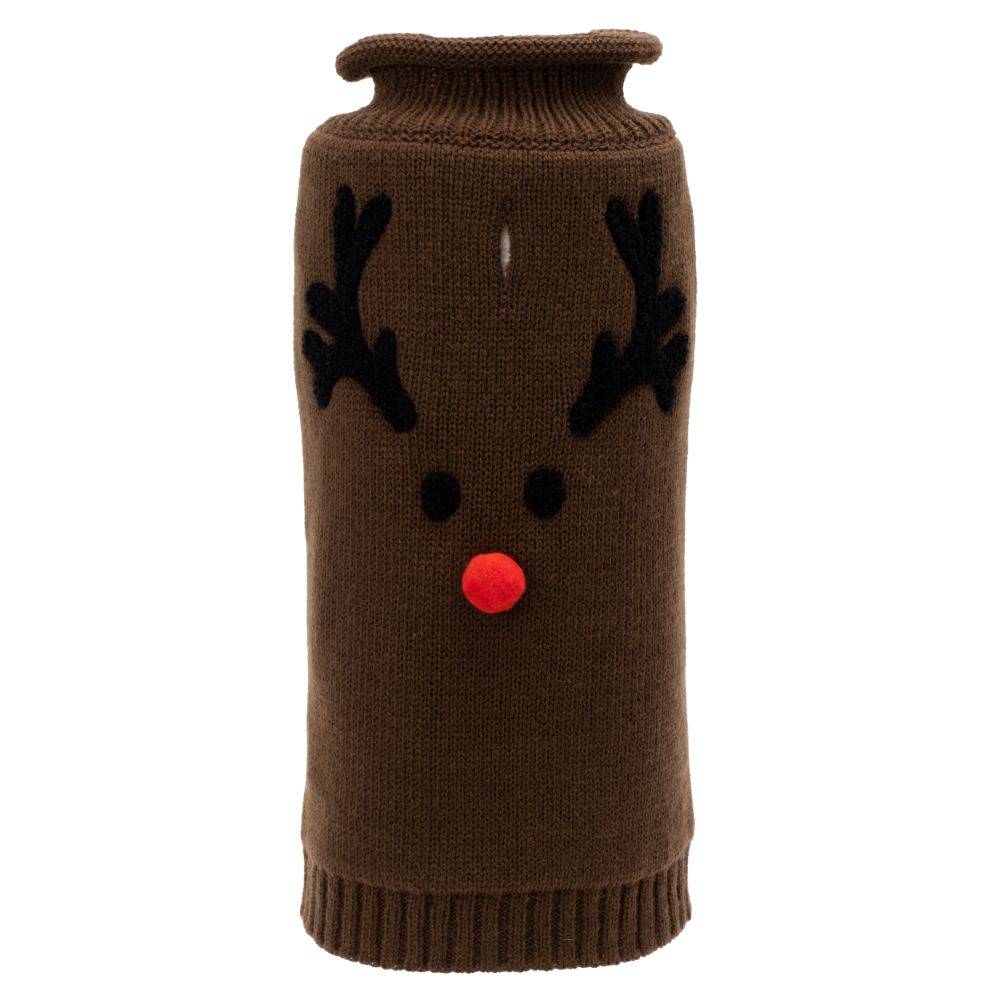 Brown Reindeer Face Sweater