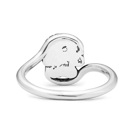 Sterling Silver Puppy Paws Ring, Paw Ring for Dog Moms