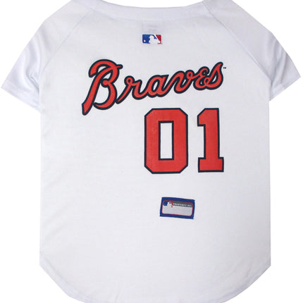 Atlanta Braves Dog Jersey - White