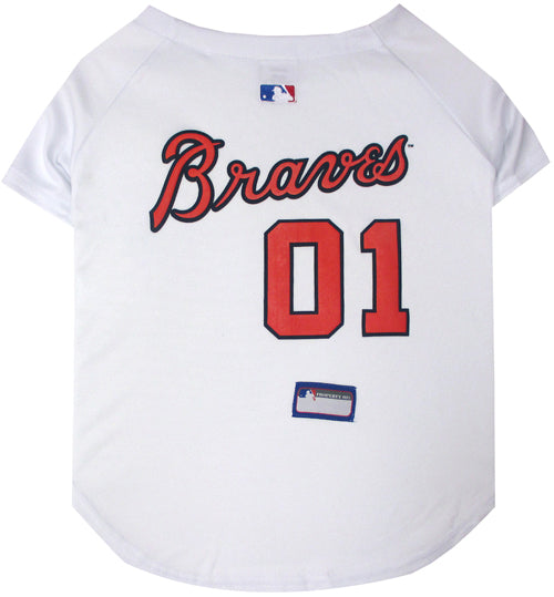 Atlanta Braves Dog Jersey - White