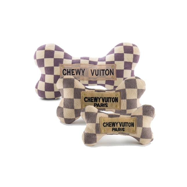 Checker Chewy Vuiton Bone Toy by Haute Diggity Dog