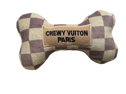 Checker Chewy Vuiton Bone Toy by Haute Diggity Dog