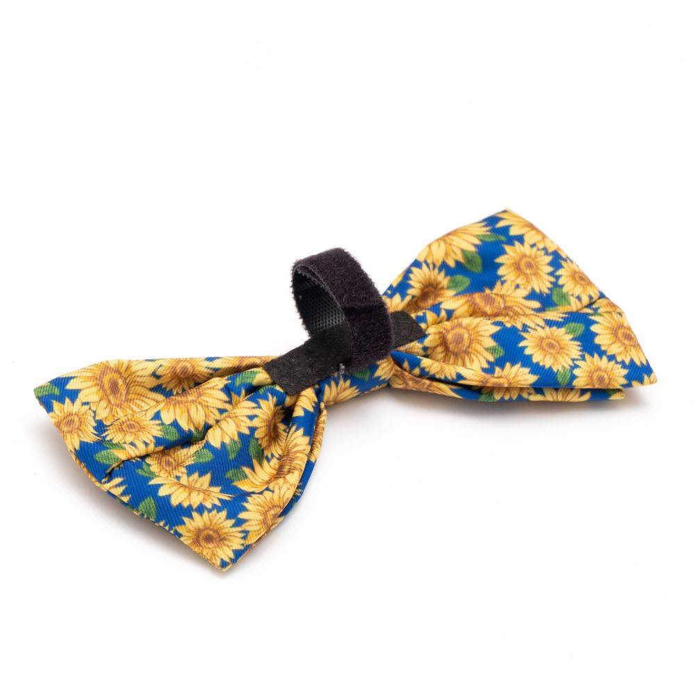 Blue Sunflowers Bow Tie