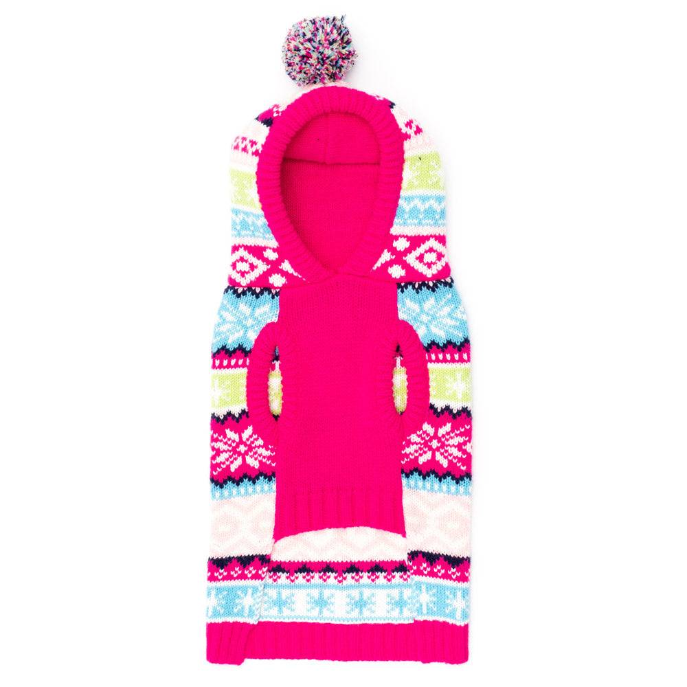 Pink Fairisle Hoodie Sweater