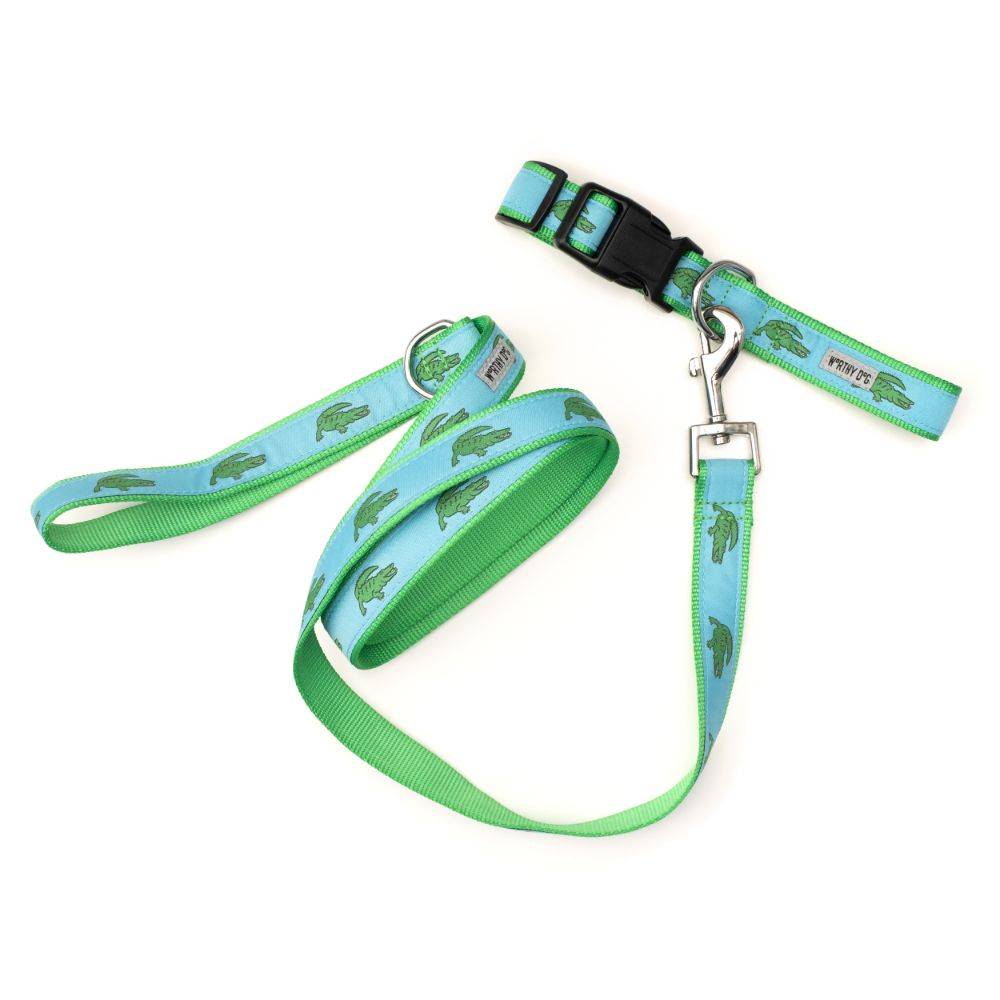 Blue Alligators Collar & Lead Collection