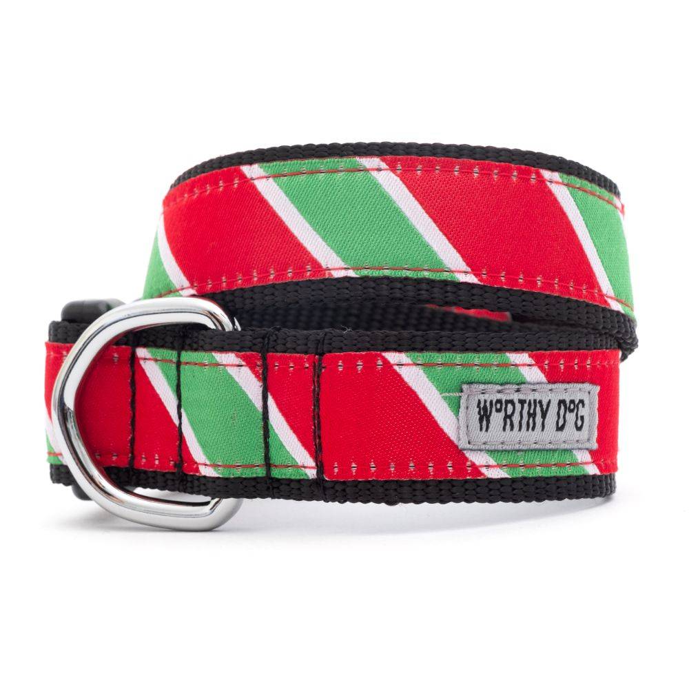 Holiday Stripe Dog Collar