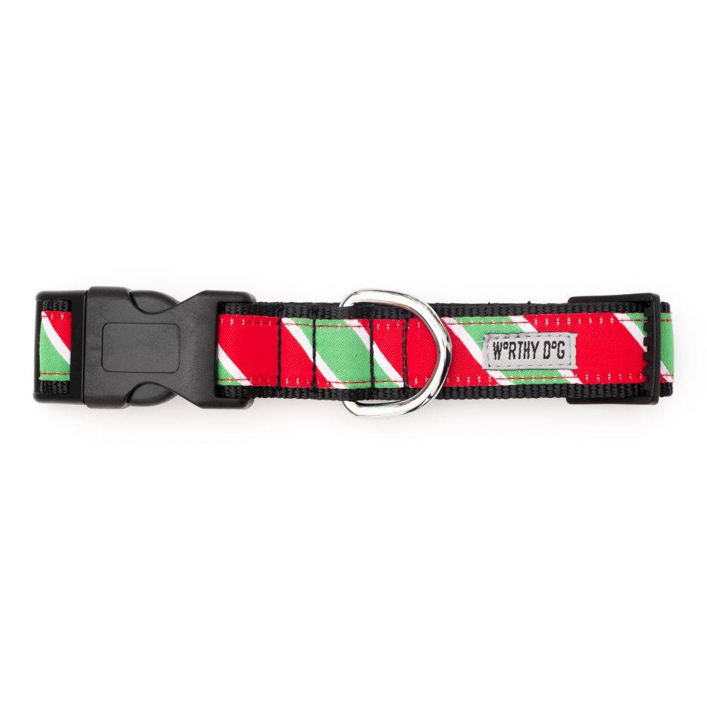 Holiday Stripe Dog Collar