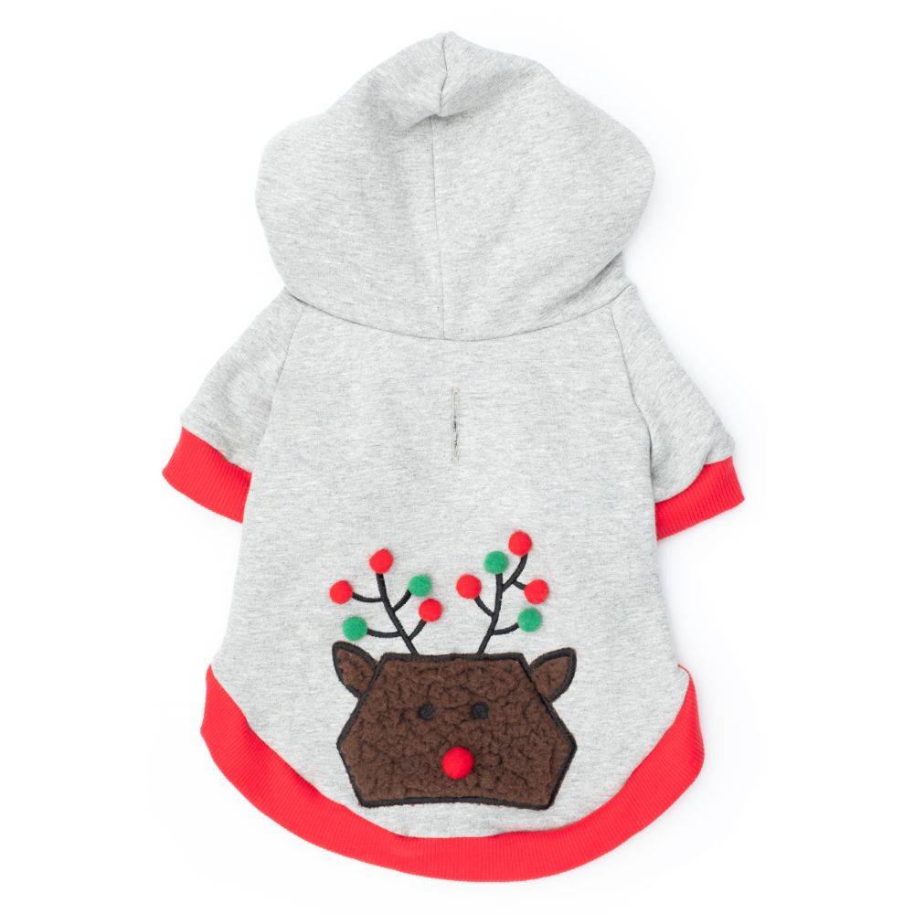 Pom Pom Reindeer Pullover Hoodie