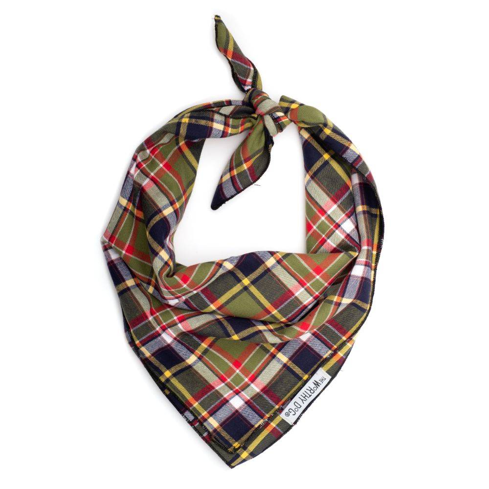 Olive Plaid II Classic Bandana Default Title