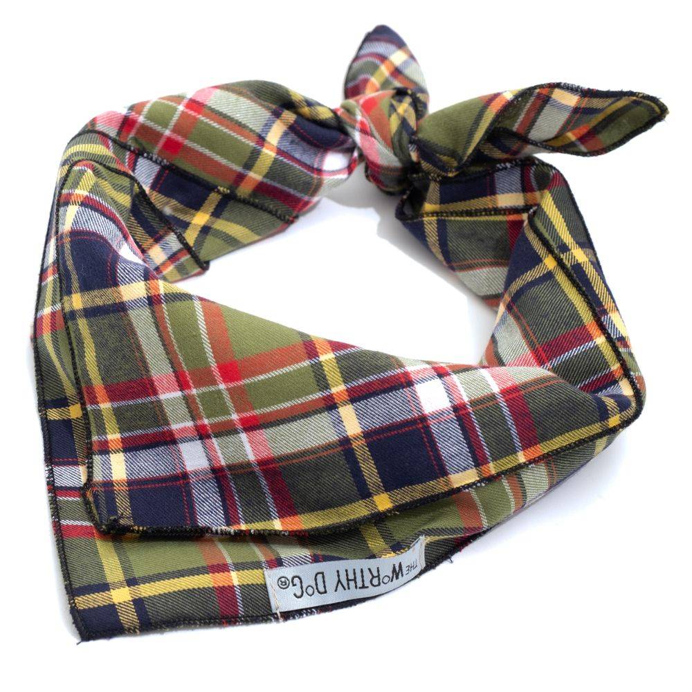 Olive Plaid II Classic Bandana