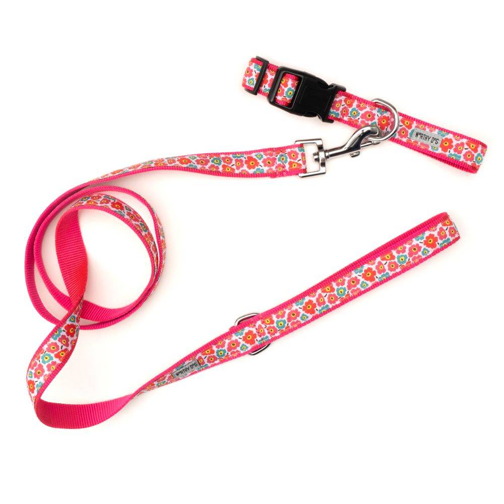 Pink Fleurs Collar & Lead Collection