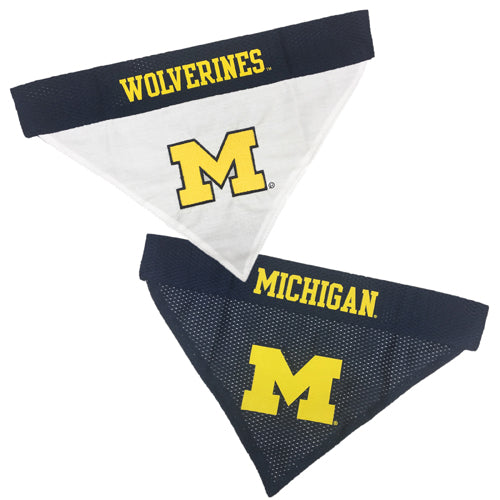 Michigan Wolverines NCAA Reversible Dog Bandana