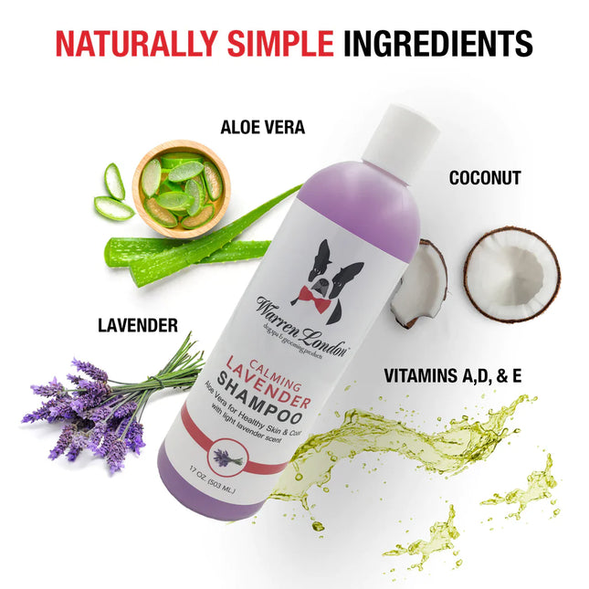 Calming Lavender Dog Shampoo w/Aloe Vera & Essential Oils