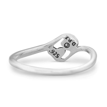 Paw Print and Heart Ring, Sterling Silver Close To My Heart Ring