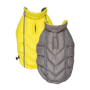 Featherlite Reversible-Reflective Puffer Vest - Yellow/Gray