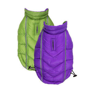 Featherlite Reversible-Reflective Puffer Vest - Green/Purple